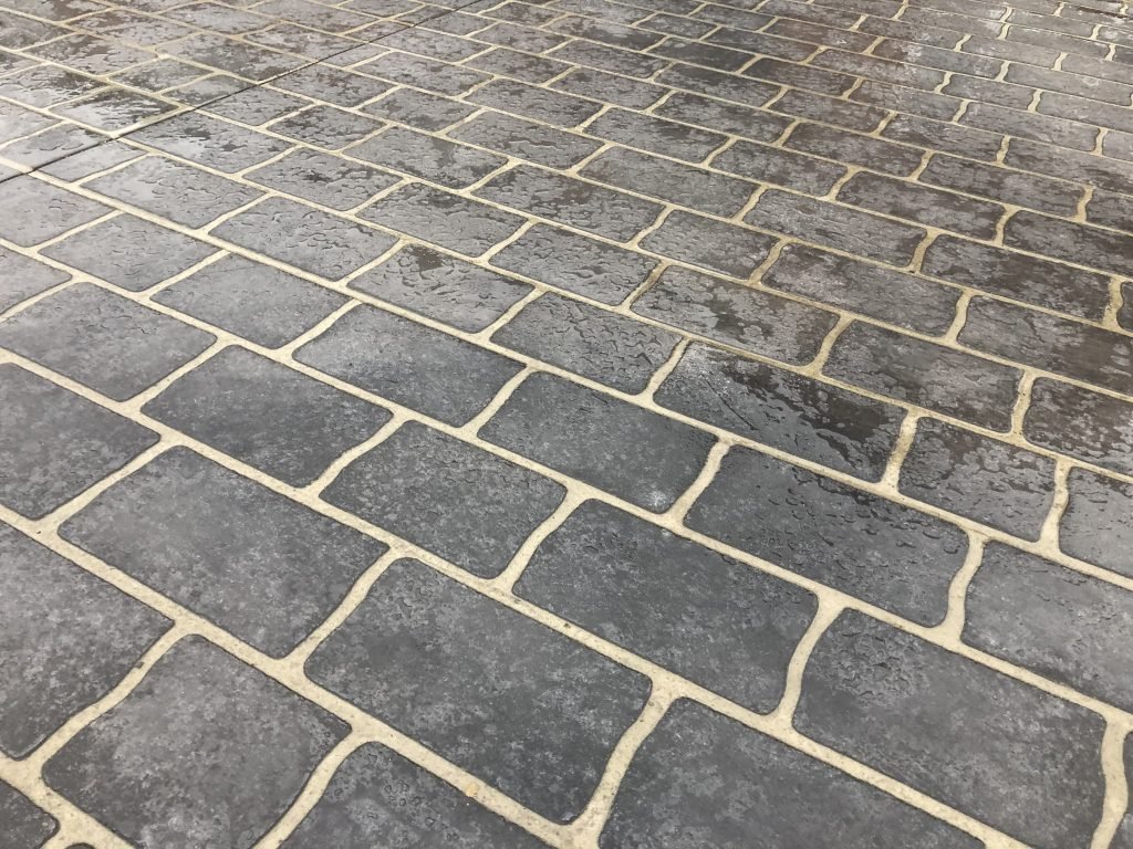 Completed driveway and paving installation by Stamp Stone