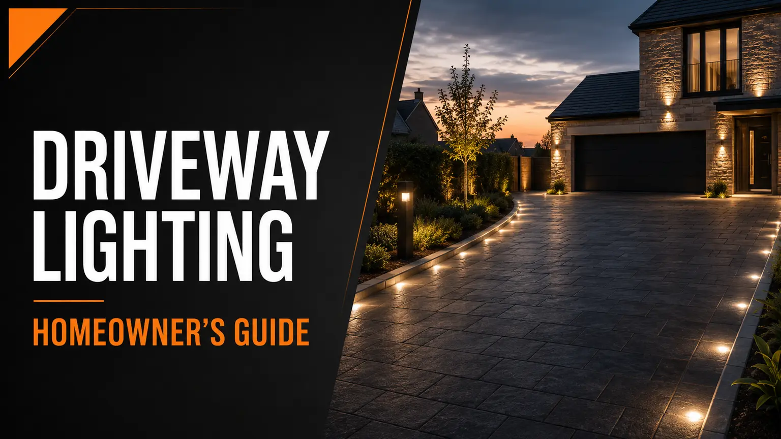 Driveway lighting homeowner guide by Stamp Stone