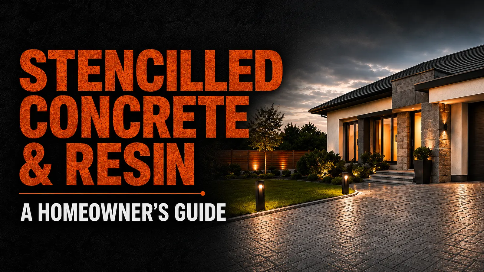 Stencilled concrete and resin homeowner guide by Stamp Stone